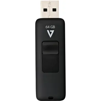 V7 VF264GAR-BLK-3N 64gb Black Flash Drive Usb2.0