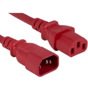 Enet C13C14-RD-10F-ENC C13 To C14 10ft Red Pwr Extension Cord