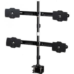 Amer AMR4C32 Quad Monitor Clamp Mount Supports Up To 4 Led Or Lcd Moni