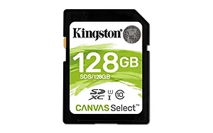 SDS/128GB | Kingston 128GB Canvas Select SD Card - 80MB/s