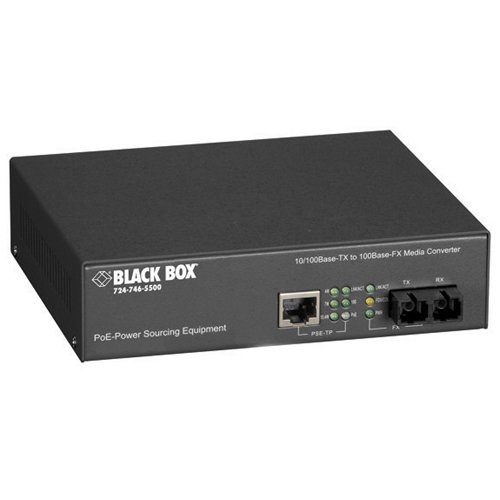 Black LPM600A Poe Pse Media Converter, 10base-t100bas