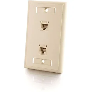 27417 | C2g 2-Port Cat5e Wallplate with RJ45 Connectors