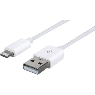 Manhattan 393744 3 Ft White Ilynk Lightning Cable