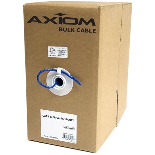 Axiom C5EBCSG1000P-AX Cat5e 24awg 4-pair Solid 350mhz Plenum Bulk Cabl