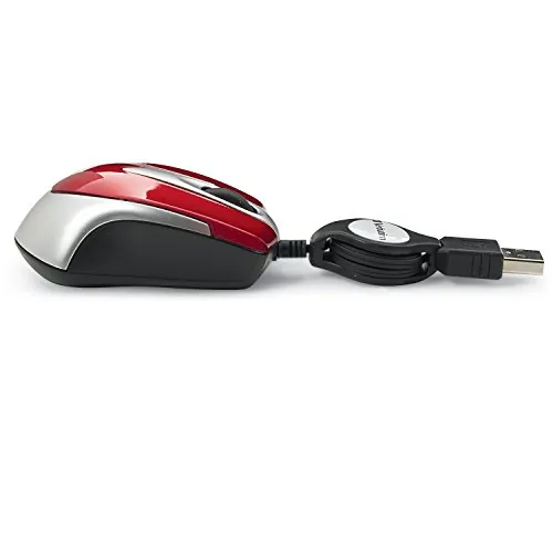 Verbatim 97255 Mini Travel Optical Mouse, , Metro Series, Red