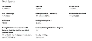 C748H1CG | Lexmark High Yield Laser Toner Cartridge - Cyan