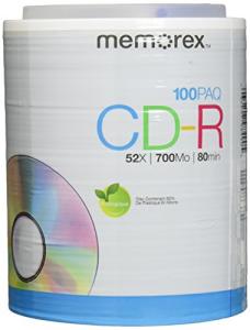 Memorex 32020034404 Cd-r, , 80 Min, 52x, 700mb, 4-lang, Branded, 100pk