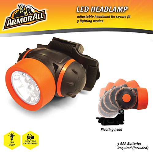Armor AAFL105BJ Armorall 7-led Head Lamp With Adjustable Strap  Flexib