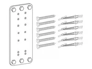 Ergotron 60-591-003 Steel Stud Wall Mounting Kit.fastener Kit And Wall