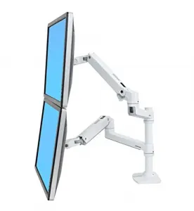 Ergotron 45-492-216 Lx Dual Stacking Arm (white).fully Adjustable Side