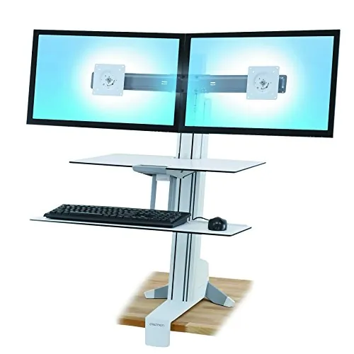 Ergotron 33-349-211 Dual Monitor Sit-stand With Worksurface+ (white).c