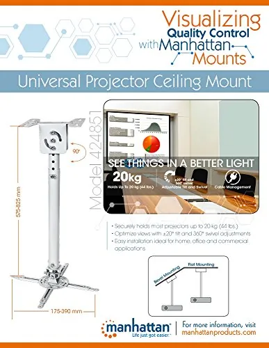 Manhattan 424851 Universal Projector Ceiling Mount