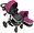 7514 | Babyroues BabyRues Avant Stroller - Pink with Silver