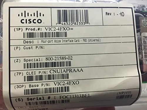 Refurbished Cisco VIC2-4FXO= 4-port Voice Interface Card Fxo For Enhan