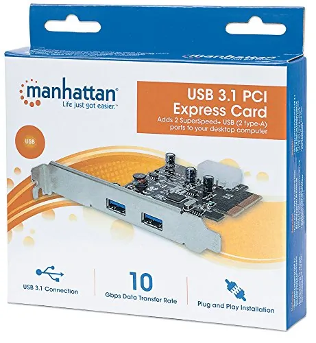 Manhattan 151795 Pcie Usb 3.1 Ext. Type-a Card