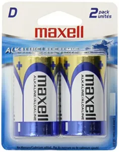 Maxell 723020 (r)  - Lr202bp Alkaline Batteries (d; 2 Pk; Carded)