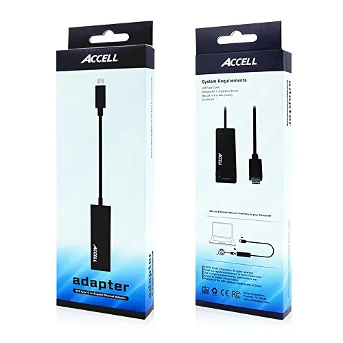 Accell U187B-001B Accessory U187b-001b Usb-c To Gigabit Ethernet Adapt