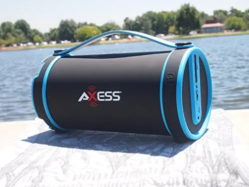 Axess SPBT1033-BL Portable Bluetooth 2.1 Hi-fi Cylinder Speaker Wsd Ca