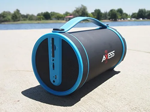 Axess SPBT1033-BL Portable Bluetooth 2.1 Hi-fi Cylinder Speaker Wsd Ca