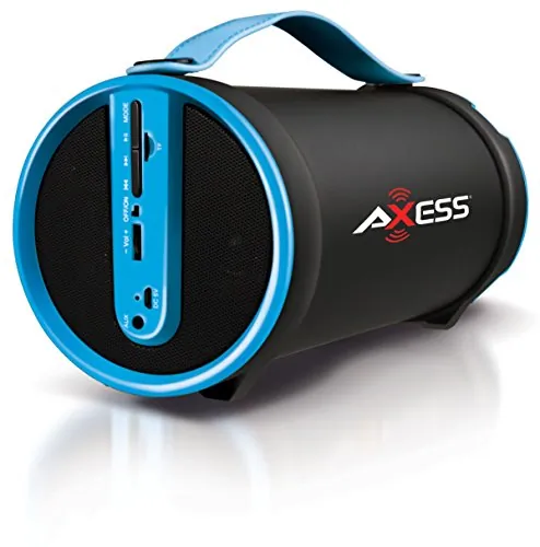 Axess SPBT1033-BL Portable Bluetooth 2.1 Hi-fi Cylinder Speaker Wsd Ca