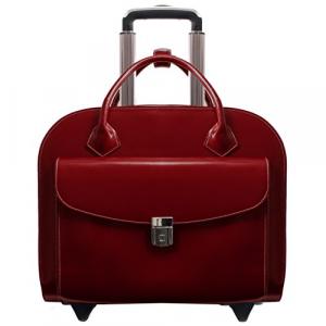 Mcklein 96146A Usa Granville Red    Wheeled Ladies Laptop Case