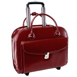 Mcklein 96146A Usa Granville Red    Wheeled Ladies Laptop Case