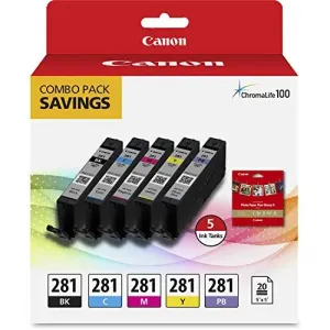 Original Canon 2091C006 Cli 281 Bk Cmy Pb 5x5 Combo