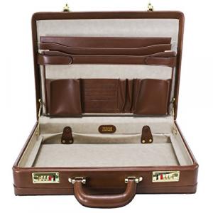 Mcklein 80464 Usa Coughlin Brown    Leather Expandable Attache Case