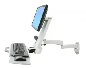 Used Ergotron 45-230-216 200 Series Combo Arm (white) Wall Mount.attac