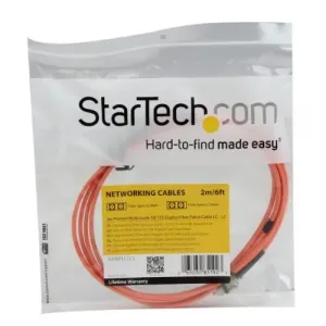 Startech 50FIBPLCLC2 2m Fiber Optic Cable - Multimode Duplex 50125 - O