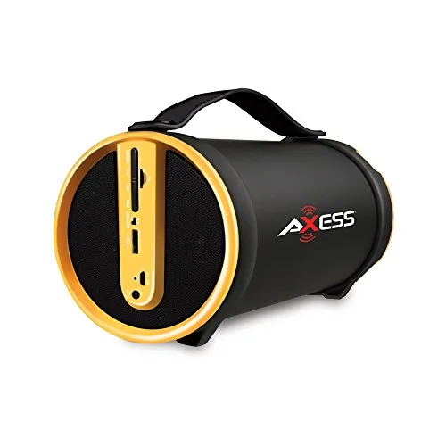 Axess SPBT1033YL Yellow Portable Bluetooth Indooroutdoor 2.1 Hifi Cyli