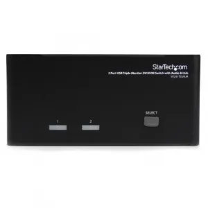 Startech SV231TDVIUA 2 Port Triple Monitor Dvi Usb Kvm Switch With Aud