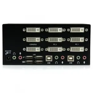 Startech SV231TDVIUA 2 Port Triple Monitor Dvi Usb Kvm Switch With Aud