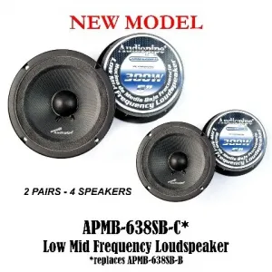 Audiopipe APMB638SBC 6 Mid Range Loud Speaker (sold Each)