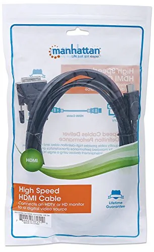 Manhattan 372510 10 Ft Hdmi M-dvi-dm, Dual Link