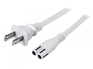 Startech VW2476 6 Ft White Laptop Power Cord - Nema 1-15p To C7 Connec