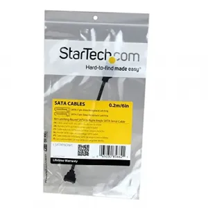 Startech LSATARND6R1 Cable  6inch Latching Round Sata To Right Angle S