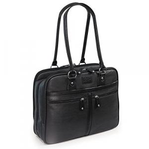 Mobile MEWVLB Verona 16in Laptoptablet Tote - Black - Vegan Leather-ta