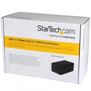 Startech S252BU313R Usb 3.1 External Enclosure For Dual 2.5inch Sata D