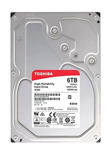 Toshiba HDWN160XZSTA 6tb Nas Internal Hard Drive  7200rpm 128mb (n300)