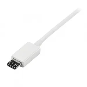 Startech USBPAUB50CMW 0.5m White Micro Usb Cable - A To Micro B - Char