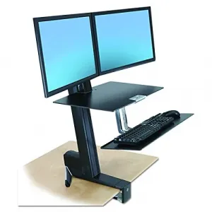 Ergotron 33-349-200 Workfit-s,workfit-s,dual Monitor With Worksurface+