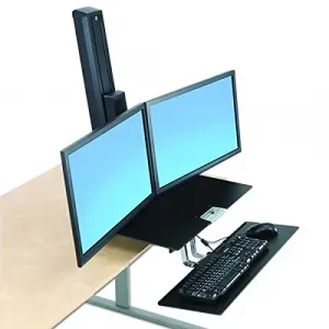 Ergotron 33-349-200 Workfit-s,workfit-s,dual Monitor With Worksurface+