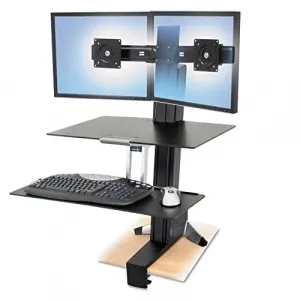 Ergotron 33-349-200 Workfit-s,workfit-s,dual Monitor With Worksurface+