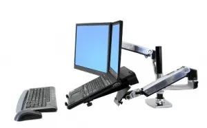 Ergotron 45-248-026 Lx Dual Stacking Arm.mount Two Monitors Or A Noteb