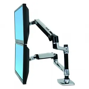 Ergotron 45-248-026 Lx Dual Stacking Arm.mount Two Monitors Or A Noteb