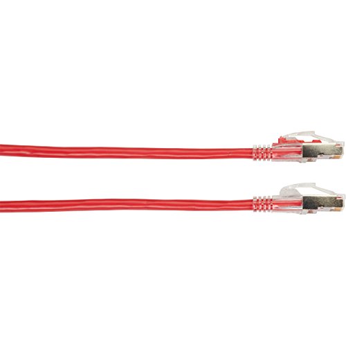 Black C6APC80S-RD-03 Gigatrue 3 Cat6a Patch Cord Red 3ft