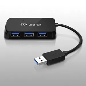 Aluratek AUH2304F 4-port Usb 3.0 Superspeed Hub. Black.