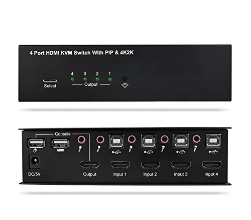 Siig DHCEKV0612S1 Accessory Ce-kv0612-s1 4x1 Usb Hdmi Kvm Switch With 