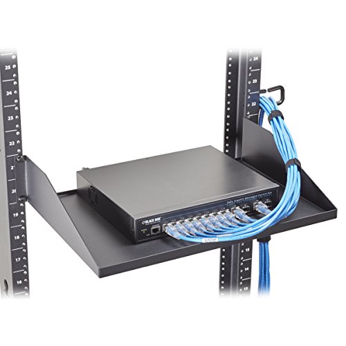 Black RMTS00 2u Heavy Duty Fixed Rackmount Shelf